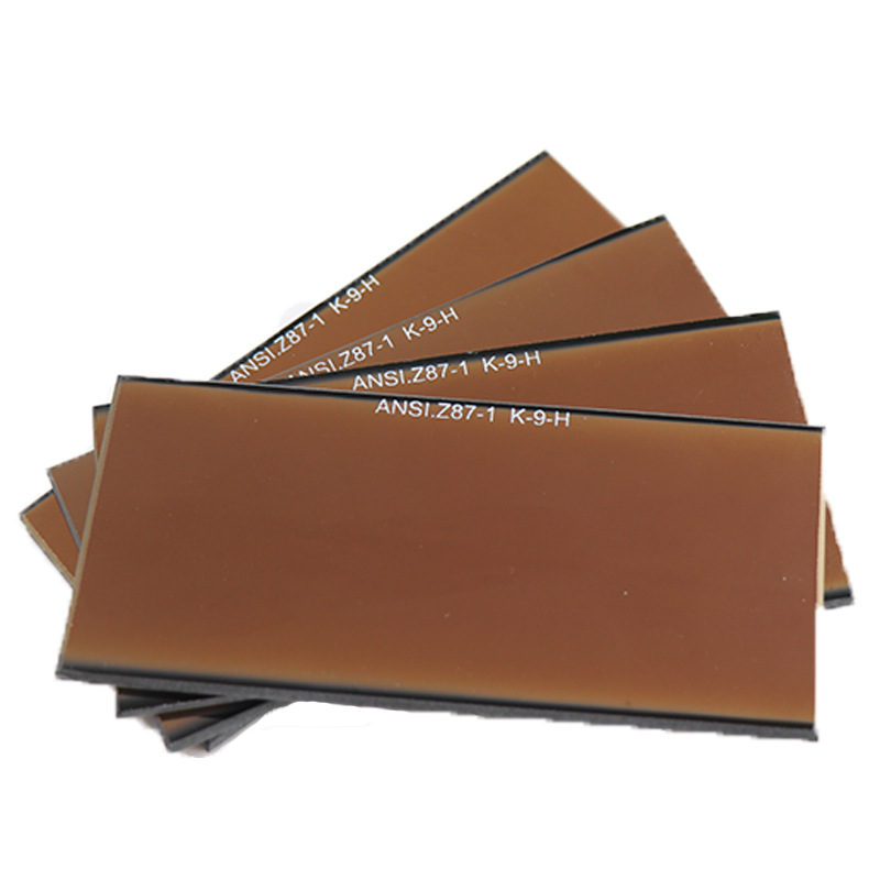 Welding mask welding hat special replacement anti-splash dark green eye protection black and white gold-plated glass welding lens