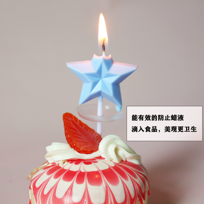 Factory wholesale round plastic candle tray anti-drip wax accessories pp transparent with hole sanitary cake candle holder