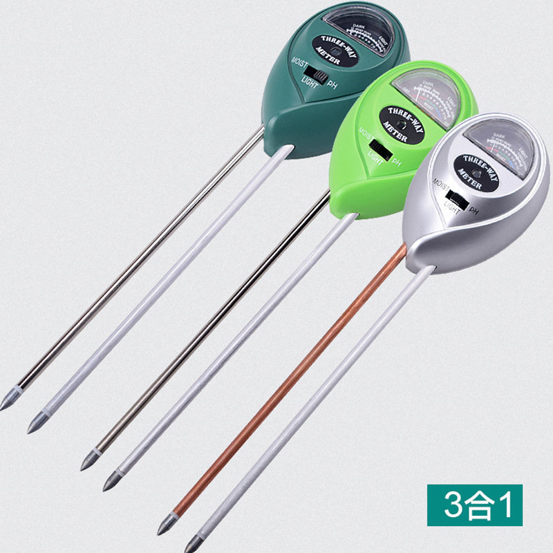 Three-In-One Soil Tester Ph Meter Gardening Soil Moisture Moisture Nutrient Detector Fertilizer Meter