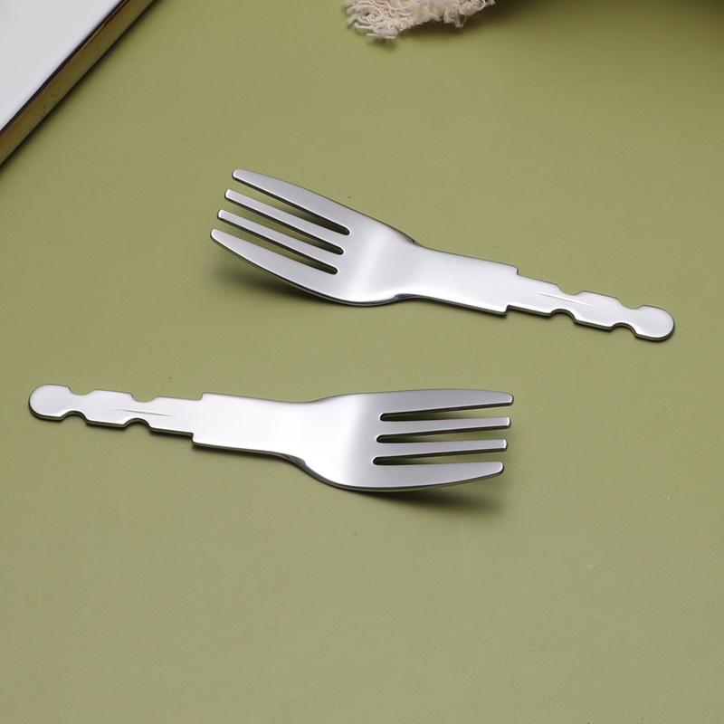 Factory direct supply 316 stainless steel children's fork spoon knife tableware three-piece set semi-finished baby infant spoon fork head