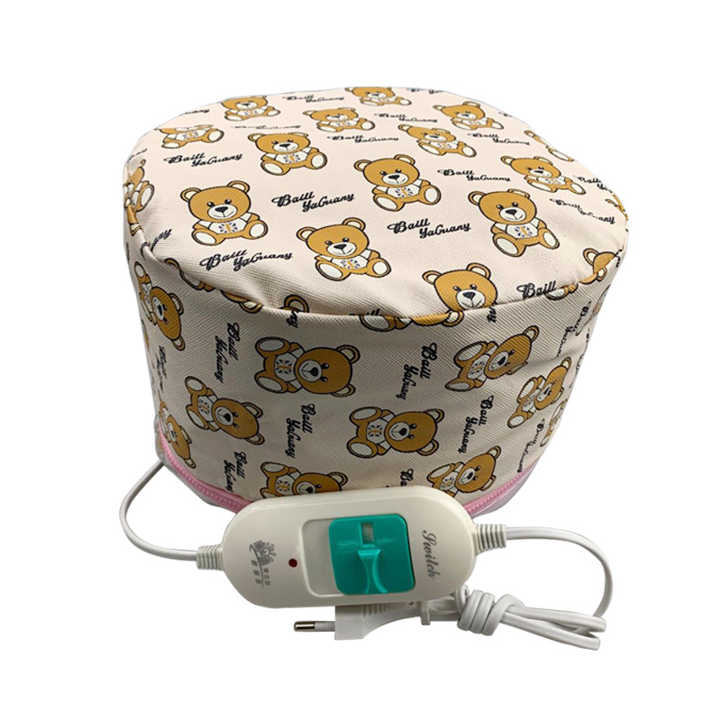 Bear pattern three-gear household hair treatment heating cap self-service care electric heating cap hair mask hair treatment cap