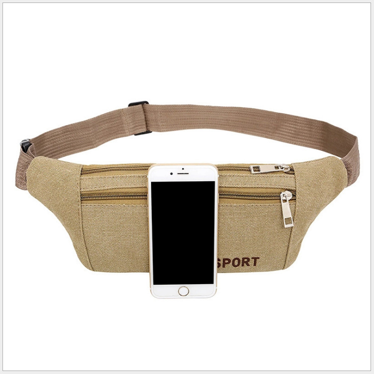 Wholesale Construction Site Waist Bag, Casual Canvas Waist Bag, Outdoor Sports Cycling Mobile Phone Bag, Multi- Kinetic Tactical Bag, Running Bag