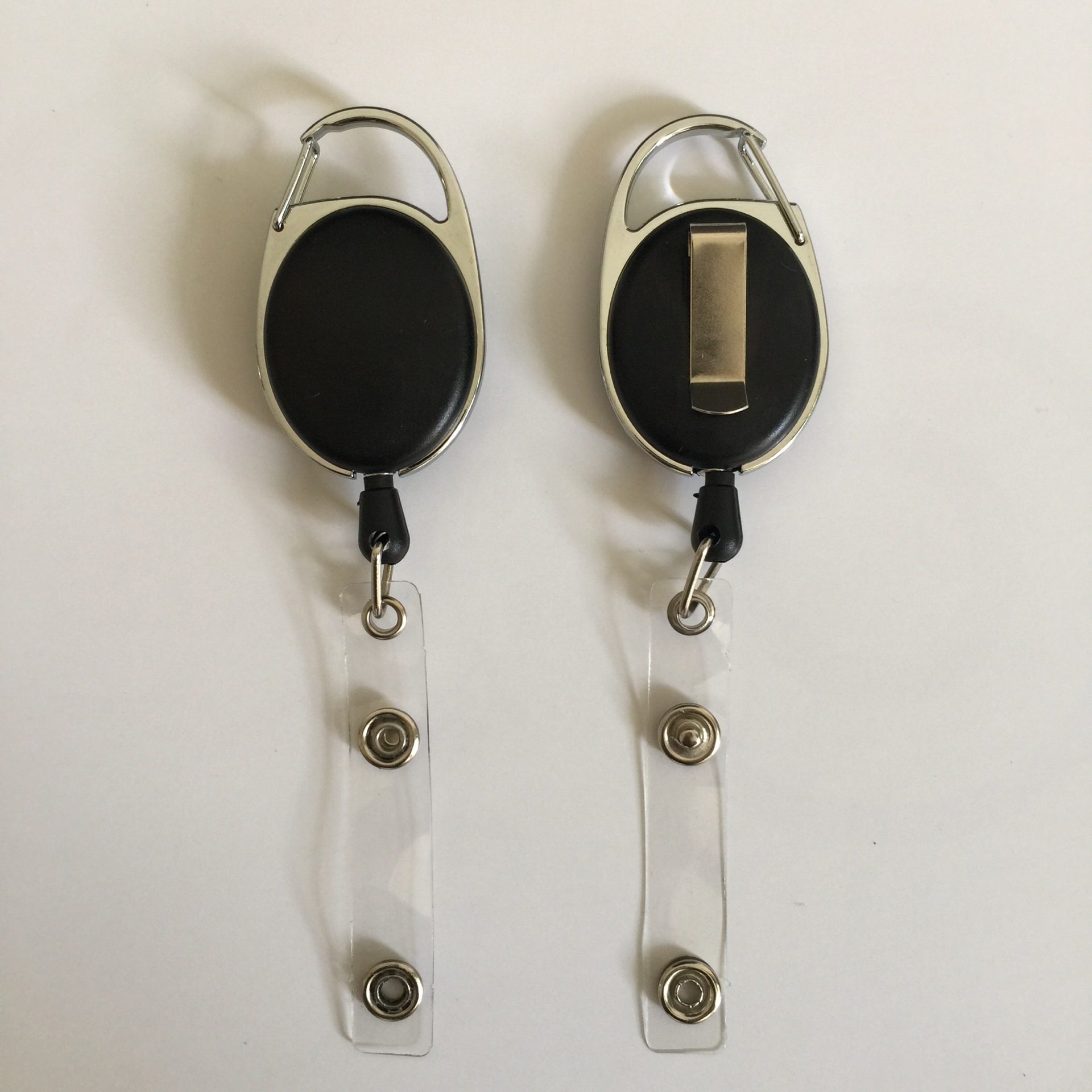 Factory Direct Sales Metal Easy-Pull Buckle Zinc Alloy Id Buckle Easy-Pull Telescopic Buckle Oval Anti-Lost Mountaineering Key Chain