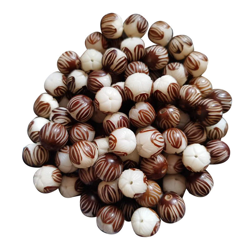 Yibo Bodhi Root Skillful Skin Lotus Carving DIY Jewelry Beaded Car Hanging Accessories Bodhi Two-Layer Lotus