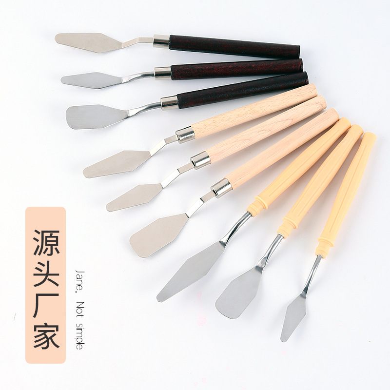 Скребок для искусства, нож для масляной живописи, скребок для гуаши акриловой краски, набор из пяти ножей для палитры, нож для выбора, шпатель-скребок