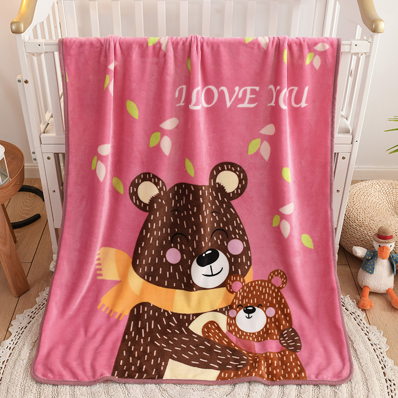 Cross-border Cartoon Coral Fleece Blanket for Children Summer Single-layer Thin Kindergarten Blanket Flannel Gift Blanket
