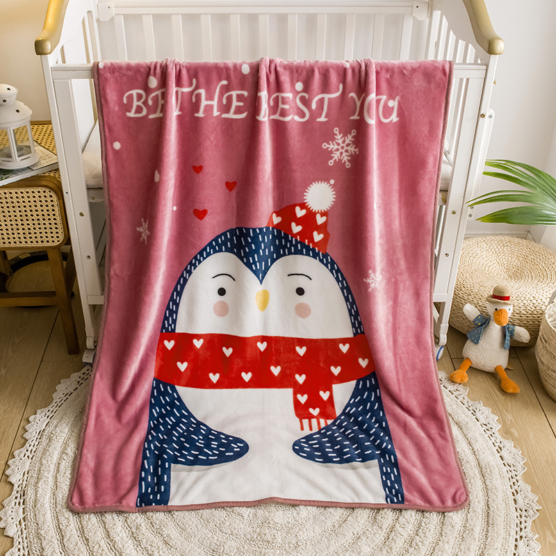 Cross-border Cartoon Coral Fleece Blanket for Children Summer Single-layer Thin Kindergarten Blanket Flannel Gift Blanket