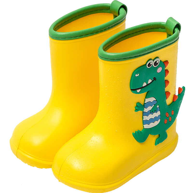 Happy Mary Children's Rain Shoes Cartoon Figure Boys and Girls Baby Students Rubber Shoes Rain Boots Four Seasons Children's Water Shoes