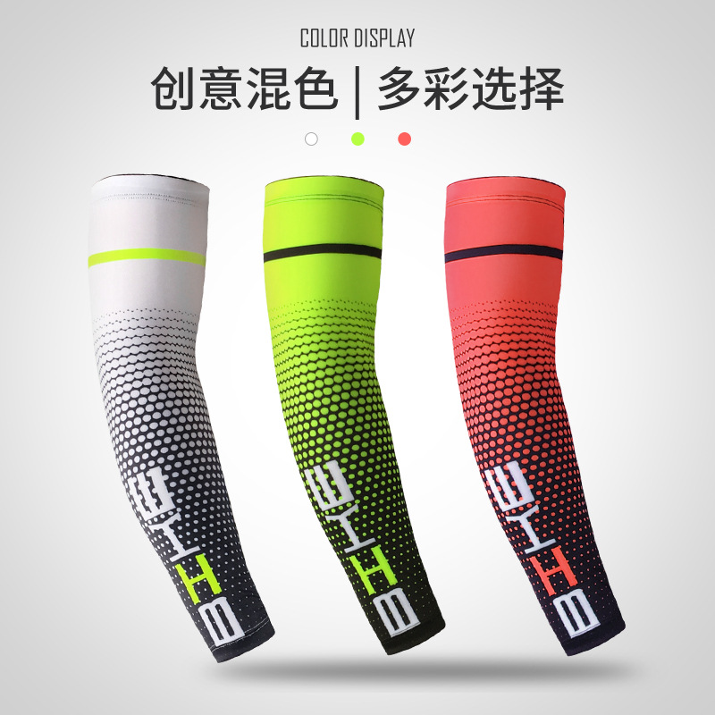 Wholesale Sports Sleeve Thin Breathable Men and Women Outdoor Cycling Mountaineering Fishing Basketball Sunscreen Ice Silk Arm Guard