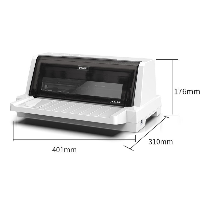 Deli 615Kii Dot Matrix Printer, Camp Change, Invoice, Continuous Express Delivery, Delivery, Flat Push, Tax Control Receipt