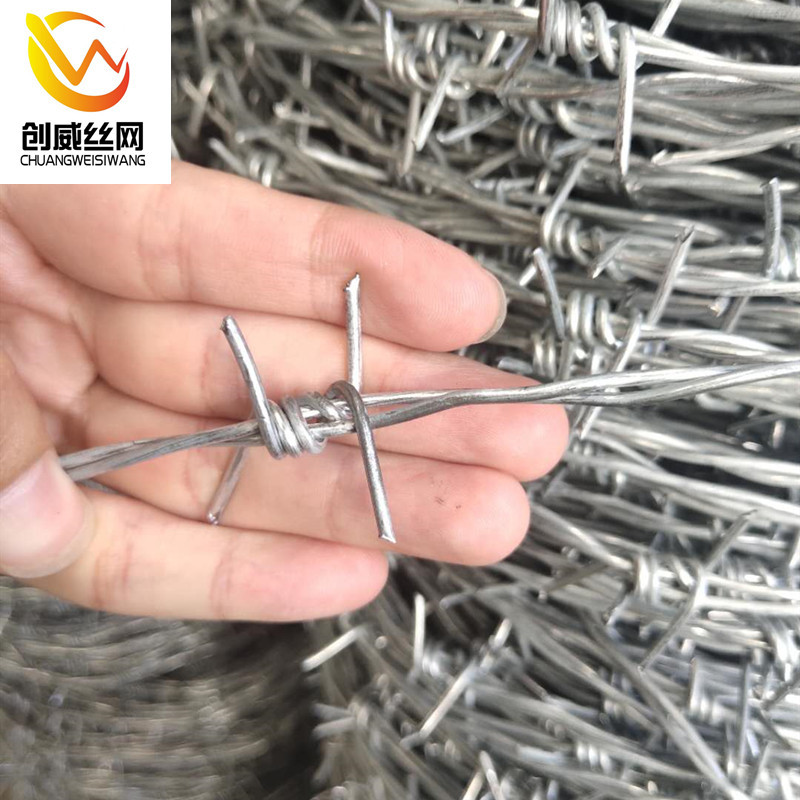 Double-stranded steel wire barbed rope hot-dip galvanized barbed rope with barbed wire stainless steel barbed rope Orchard prison anti-theft anti-climbing barbed rope