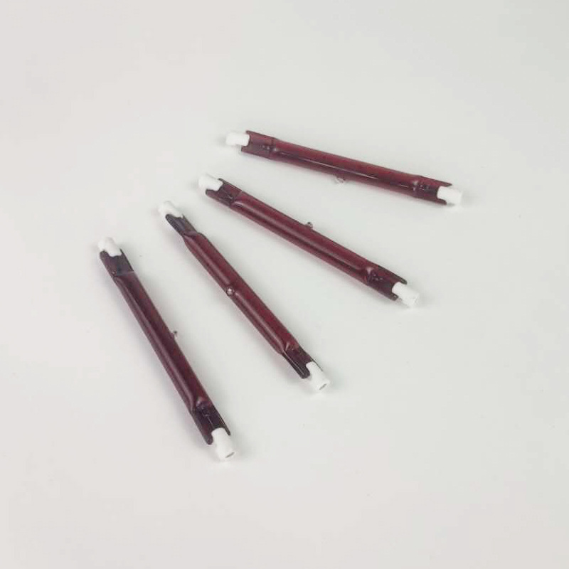 Ruby halogen heating tube car paint room quartz heating tube Ruby coated quartz heating tube