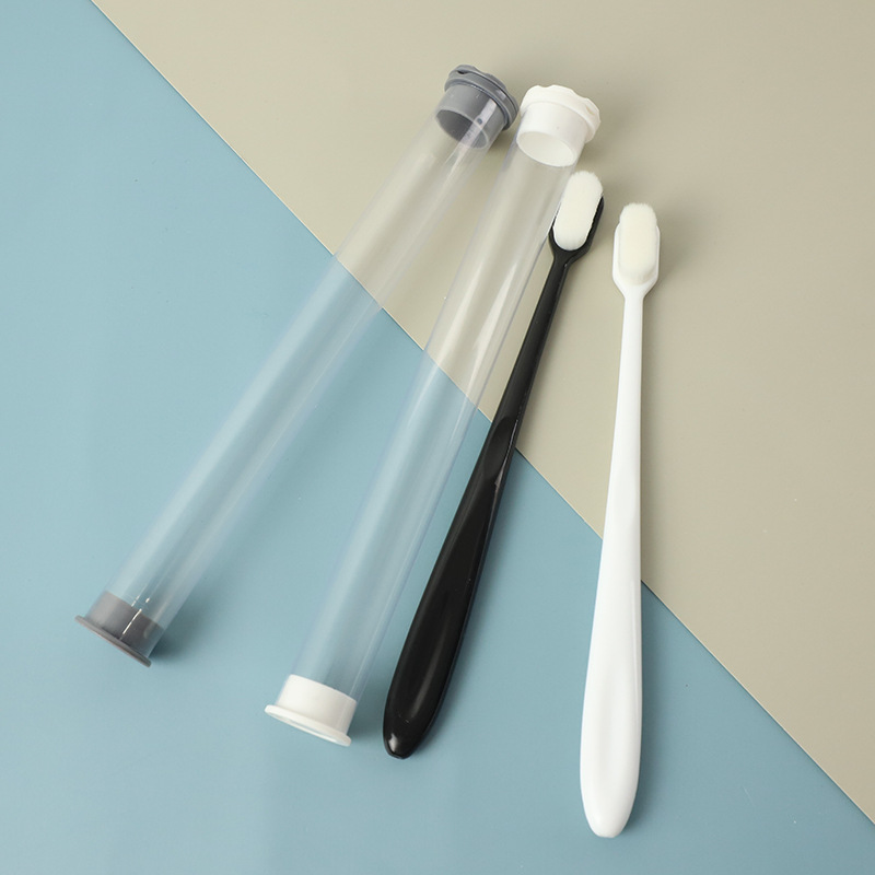 Black and White Pink Green Single Pack Creative Simple Ten Thousand Soft Hair Toothbrush Internet Red Day Ten Thousand Hair Toothbrush Soft Hair Toothbrush