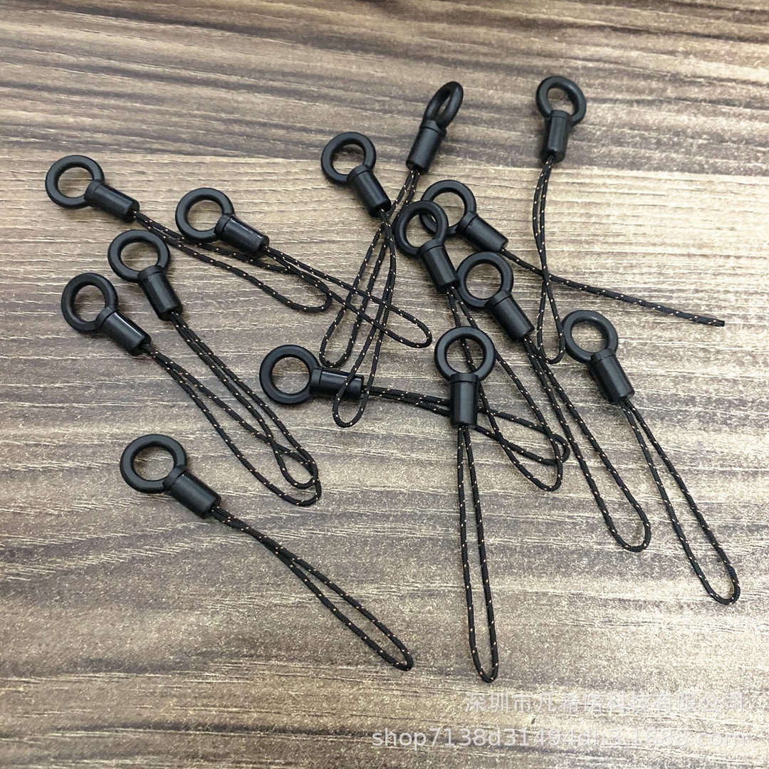 High quality lanyard rope head small rope head small black rope buckle diy mobile phone case jewelry hanging chain accessories mobile phone lanyard Universal