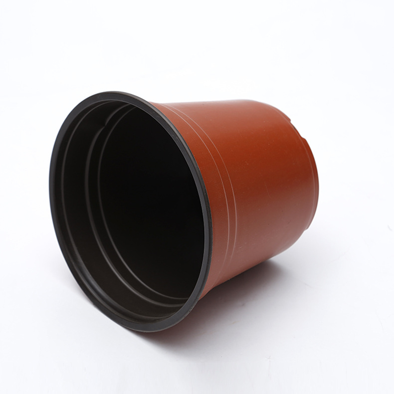 Pinghui Gardening PP Simple Seedling Cup Soft Suction Plastic Flower Pot Green Planting Garden Supplies Double Color Pot