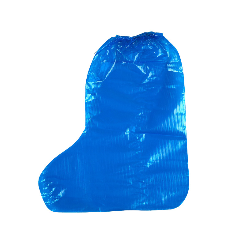 Long waterproof plastic disposable shoe cover protective isolation foot cover outdoor epidemic prevention thickened rain boots cover manufacturer