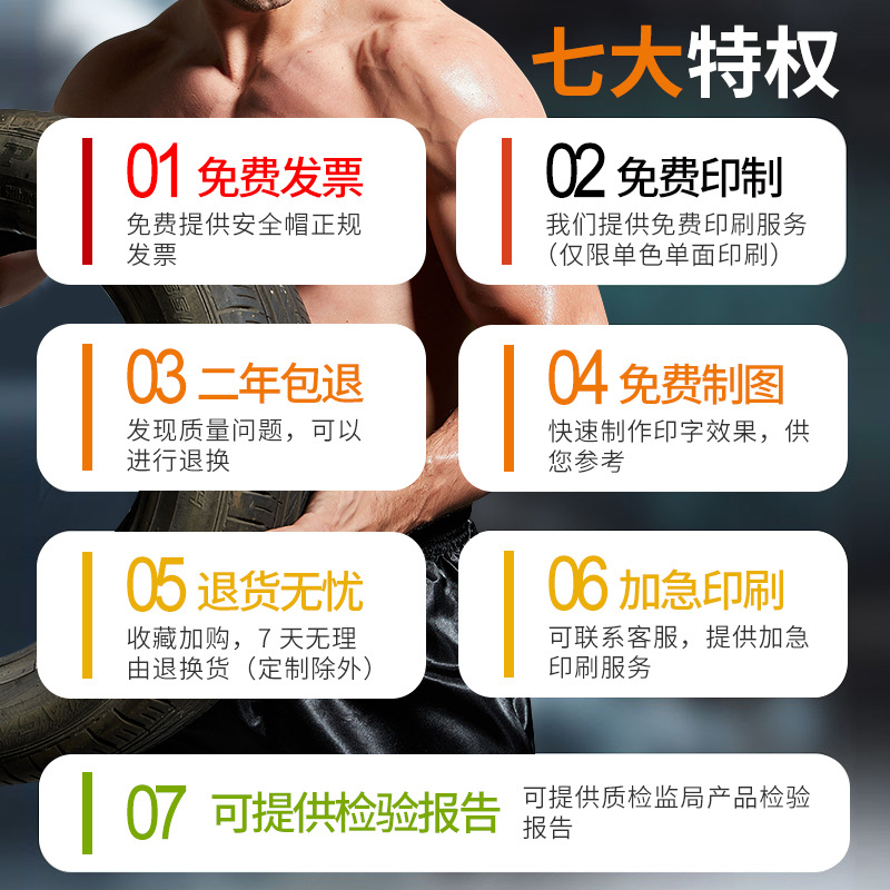 Safety helmet construction site national standard thickened anti-smashing building construction protective helmet printing labor protection breathable safety helmet