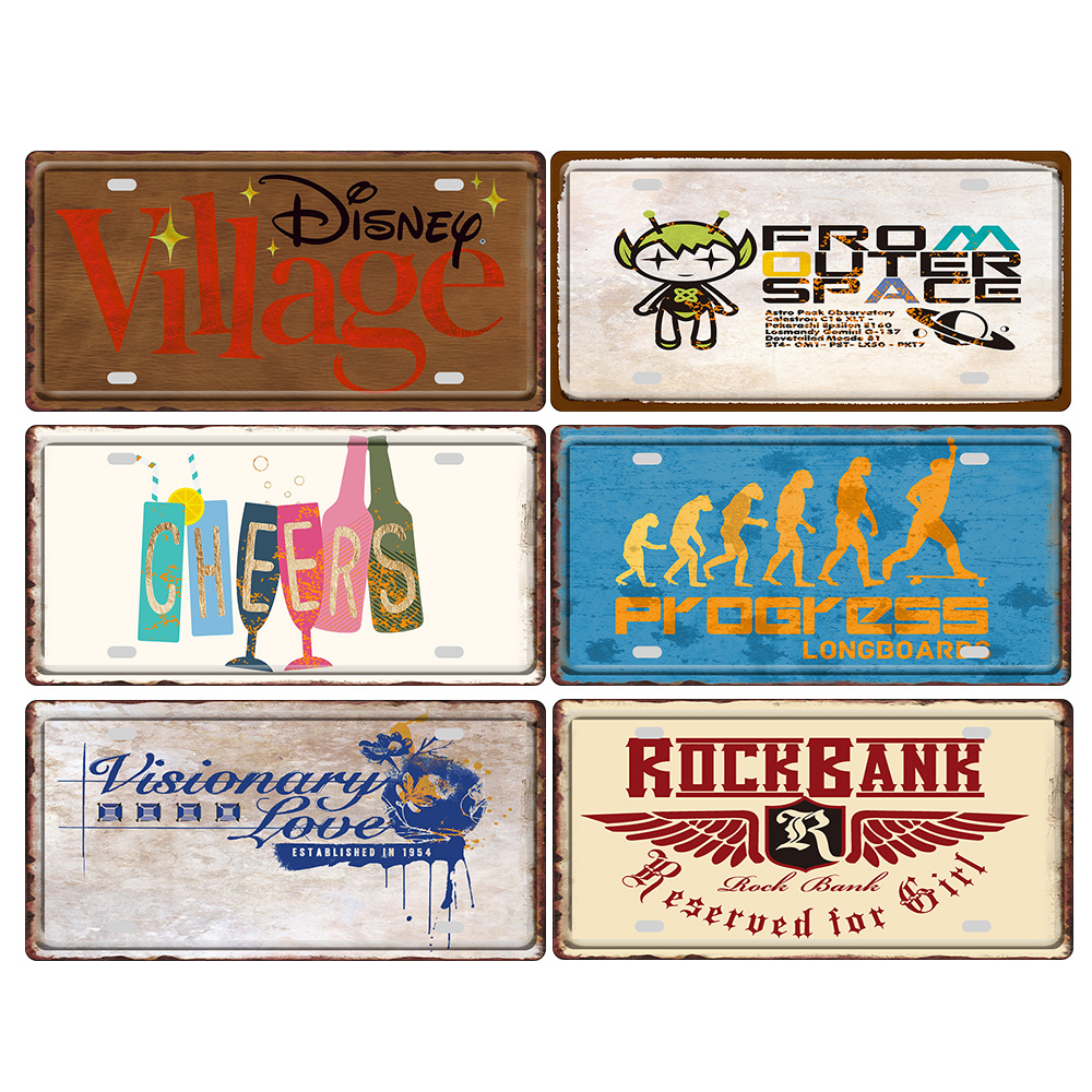 Morace License Plate Tinplate Home Decoration Uv Printing Offset Printing Wall Hanging Painting Customization Wholesale American European Style Factory