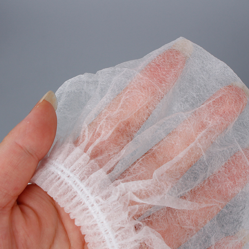 Disposable strip hat blue and white net cap non-woven clean room hair cap shower cap 19 inch 100 bag