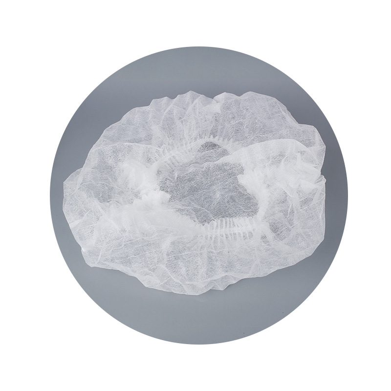 Disposable strip hat blue and white net cap non-woven clean room hair cap shower cap 19 inch 100 bag