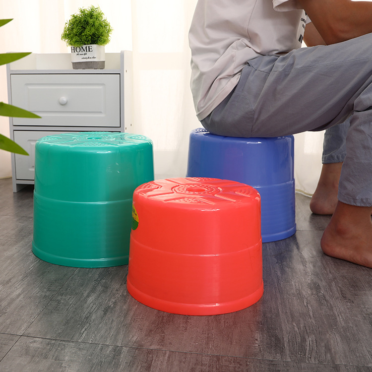 Simple Shoe Changing Stool PP Home Children's Stool Thickened Non-slip Texture Small Bench Home Bathroom Stool Round Stool Wholesale