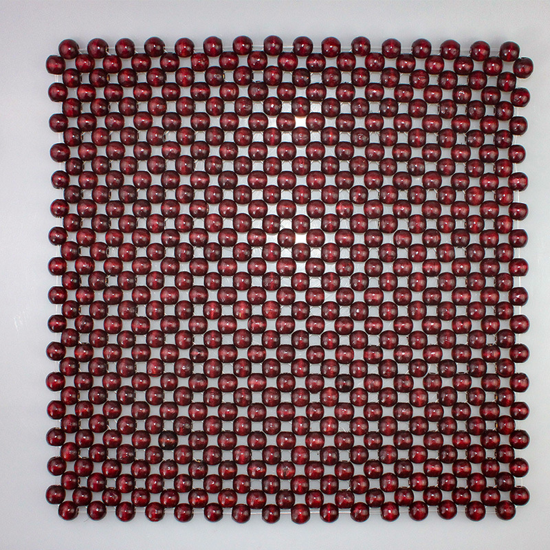 Wood Bead Square Cushion 45 Original Wood Bead Single Piece Seat Cushion, Cool and Breathable Massage Cushion for Front and Rear Seats, Car Interior Special for Automobiles