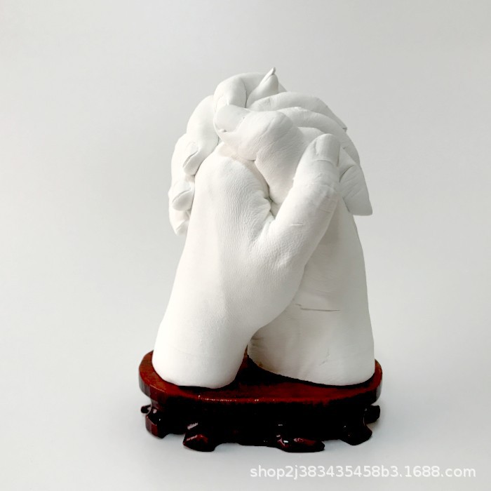 Couple hand model clone powder model powder DIY production baby three-dimensional hand footprints 3D hand model baby Inkpad