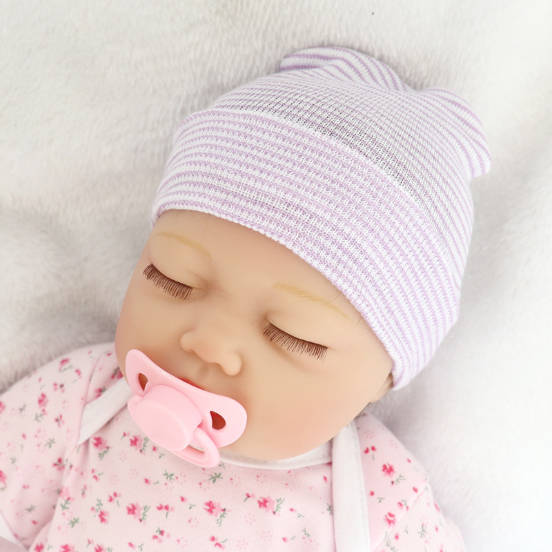 Foreign trade autumn and winter baby hat knitted yarn infant hat newborn baby fetal cap small striped cap