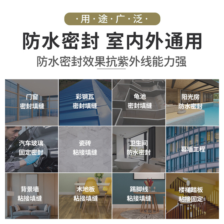 Lvkang 6600 Structural Adhesive Silicone Adhesive Curtain Wall Stone Door and Window Edge Sealing Glass Adhesive Quick-drying Transparent Weather Resistant Sealant