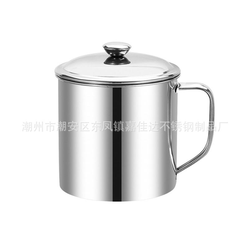 304 Stainless Steel Water Cup Thickened Kindergarten Student Water Cup School Canteen Mouth Cup Household Large Capacity Cup