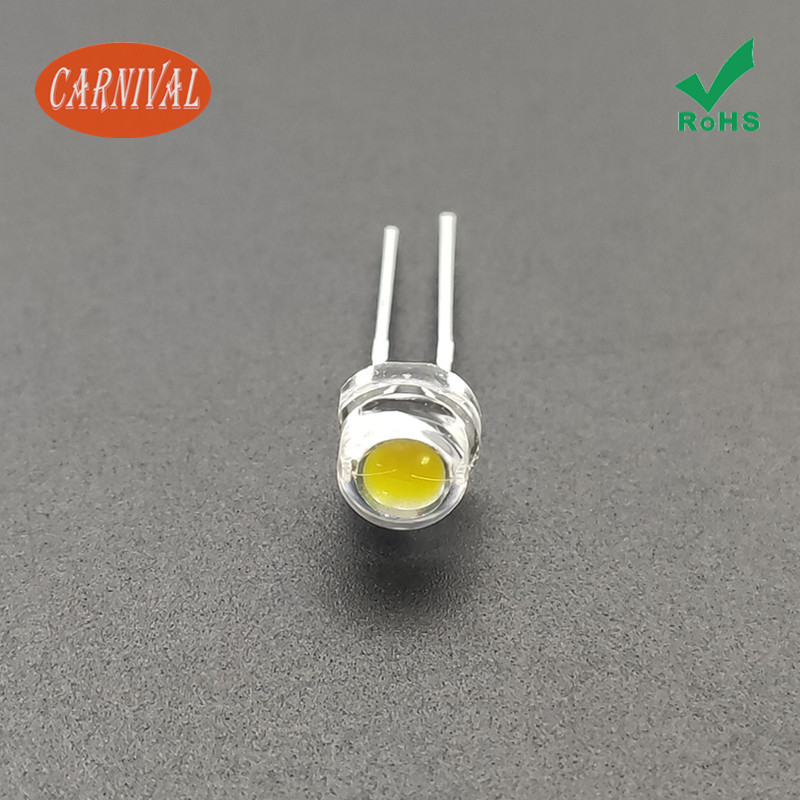 Wholesale F5 straw hat lamp bead warm white light spot bright warm yellow light in-line lamp bead led light emitting diode