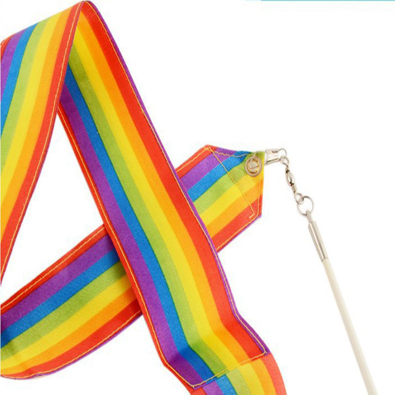 Factory direct wholesale 4 meters children dance toys props hardcover ribbon ribbon art gymnastics ribbon