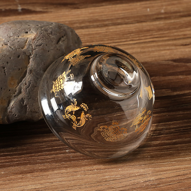 Eight Treasures Auspicious Bowl, Buddhist Utensils, Water Purification Cup, Crystal Eight Treasures Bowl, Water Supply Bowl, Holy Water Cup, Eight Auspicious Crystal Supply