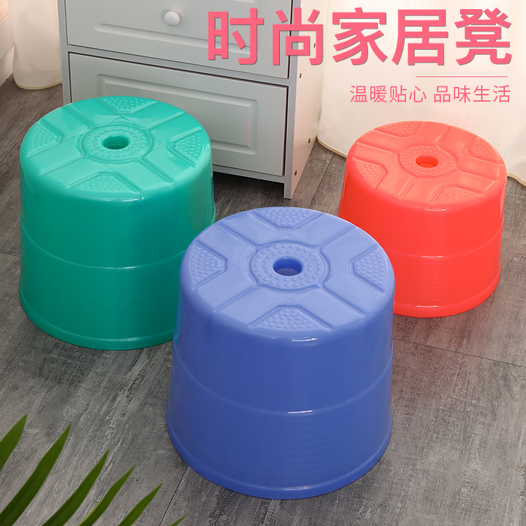 Simple Shoe Changing Stool PP Home Children's Stool Thickened Non-slip Texture Small Bench Home Bathroom Stool Round Stool Wholesale