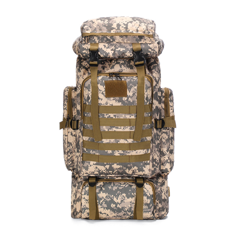 80L Large Capacity Waterproof Camouflage Hiking Bag Casual Tactical Backpack Outdoor Sports Hiking Backpack