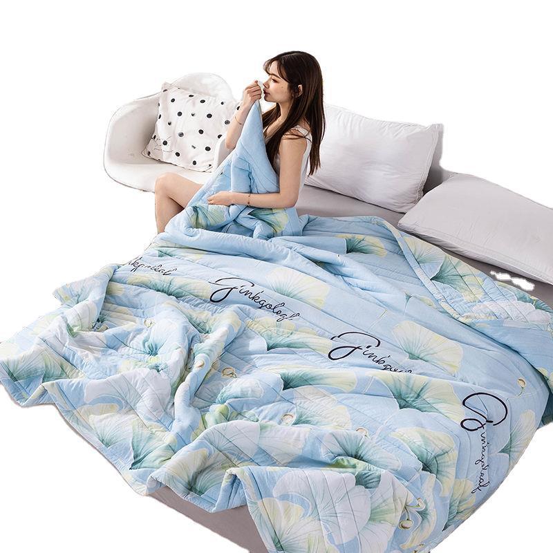 Washed Cotton Summer Quilt Air-conditioning Quilt Summer Cool Quilt Washable Single Double Summer Thin Quilt Children's Quilt Gift Wholesale