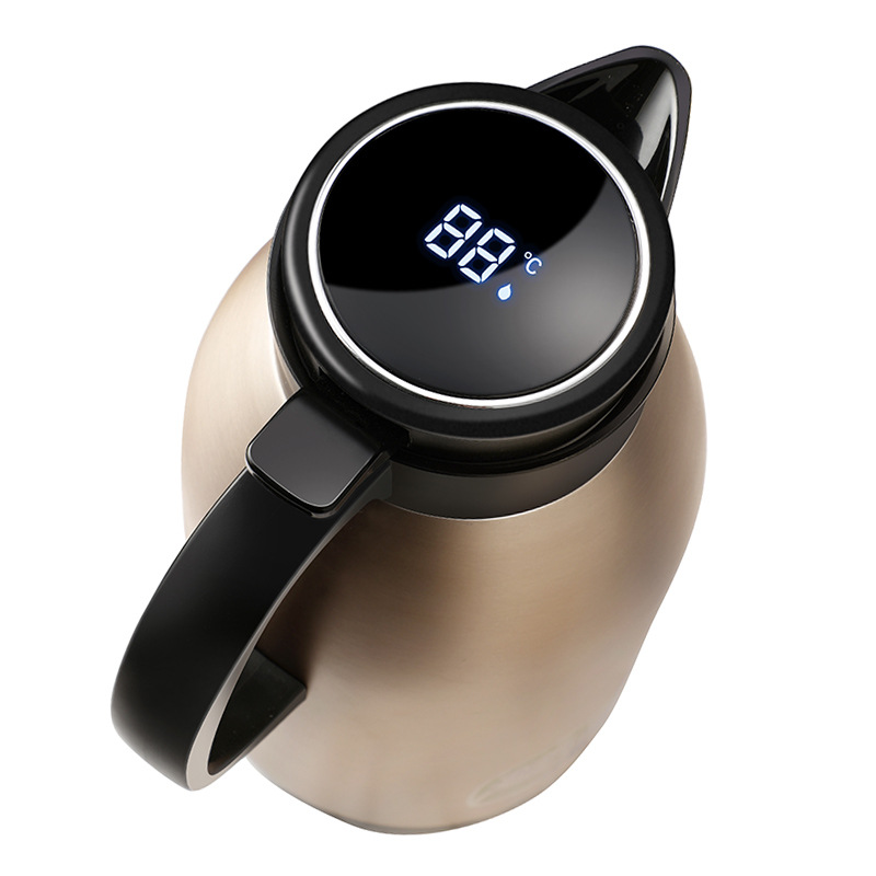 Enermei Thermos Large Capacity Household 304 Stainless Steel Liner Intelligent Thermos Kettle Press Thermos Batch