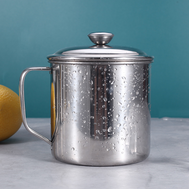 304 Stainless Steel Water Cup Thickened Kindergarten Student Water Cup School Canteen Mouth Cup Household Large Capacity Cup