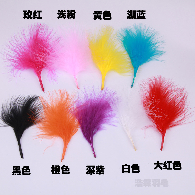 В наличии цветные индюшачьи перья для ювелирных изделий и аксессуаров
