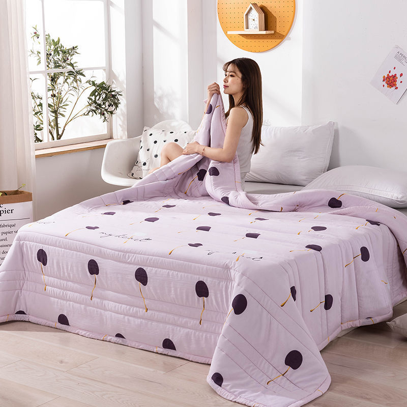 Washed Cotton Summer Quilt Air-conditioning Quilt Summer Cool Quilt Washable Single Double Summer Thin Quilt Children's Quilt Gift Wholesale
