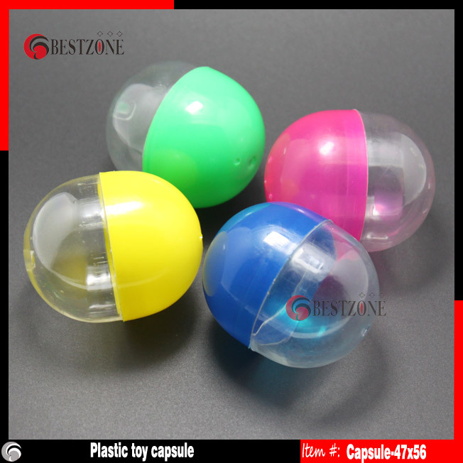 Factory direct plastic toy egg twisting machine egg shell 55mm plastic ball 2 yuan special 47x 56 egg twisting