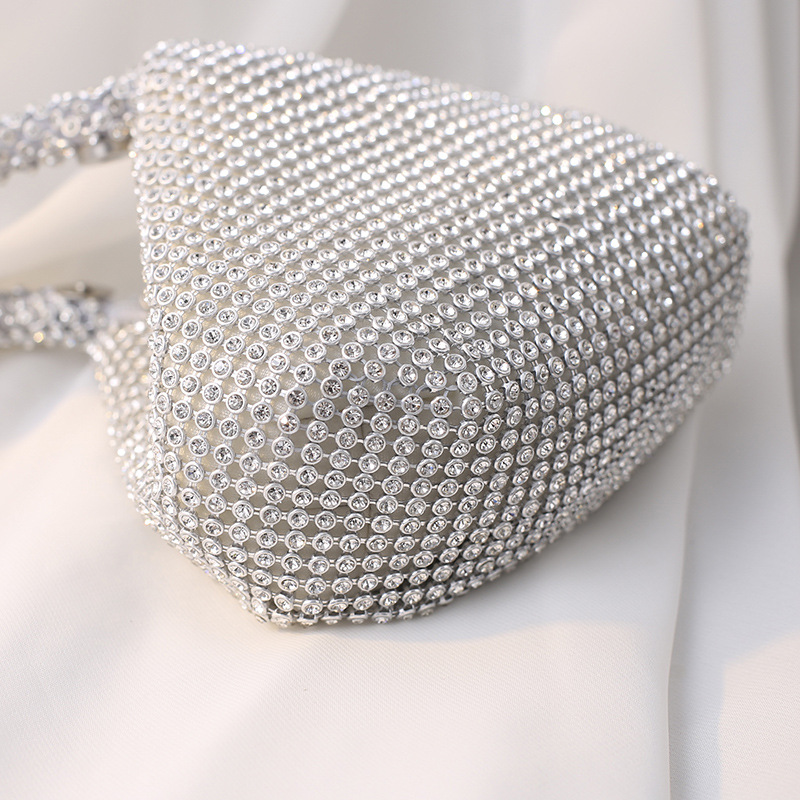 Factory direct cross-border dinner bag handmade rhinestone mine evening bag hand-held banquet bag women's handbag small