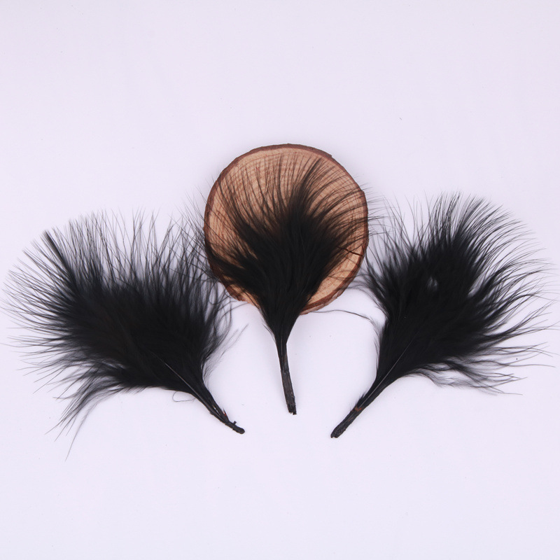 Factory in stock color turkey vascular feather diy color feather jewelry clothing accessories funny cat stick feather