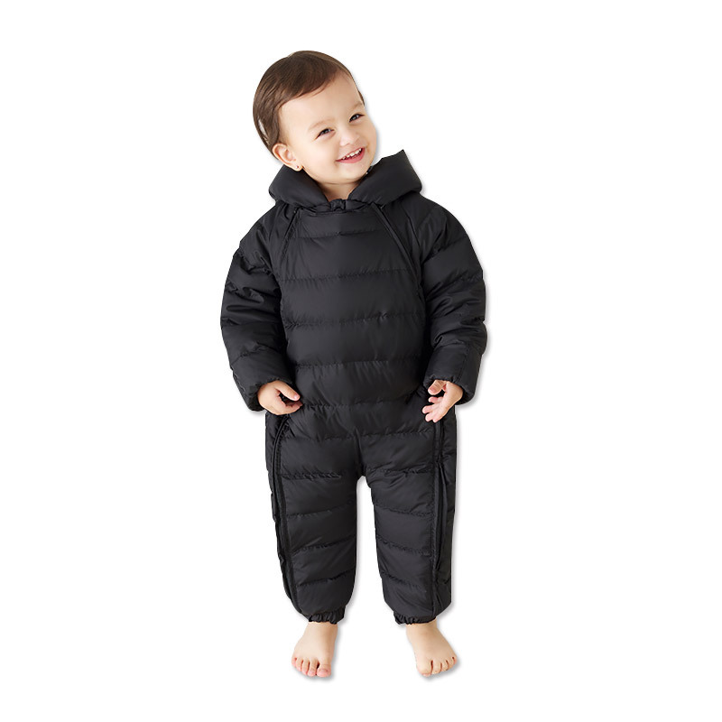 Baby down Jacket Jumpsuit for Men and Women, Thickeneded Outing Clothes, Infant and Toddler Velvet Hug Clothes, Winter Hug Clothes