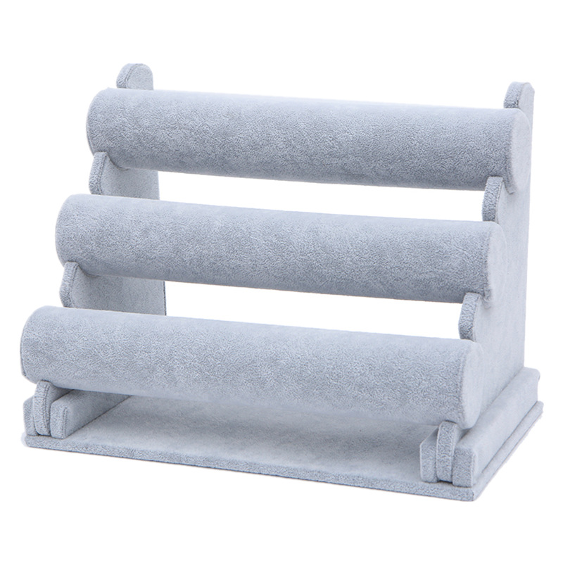 Suede Bracelet Watch Jewelry Rack Head Rope Jewelry Display Stand Bracelet Display Stand One/Two/Three-Layer Bracelet Rack