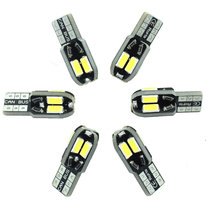 Car Bulb T10 Canbus 5630 8Smd Width Indicator Light License Plate Light Car Led Small Bulb Multi-Color