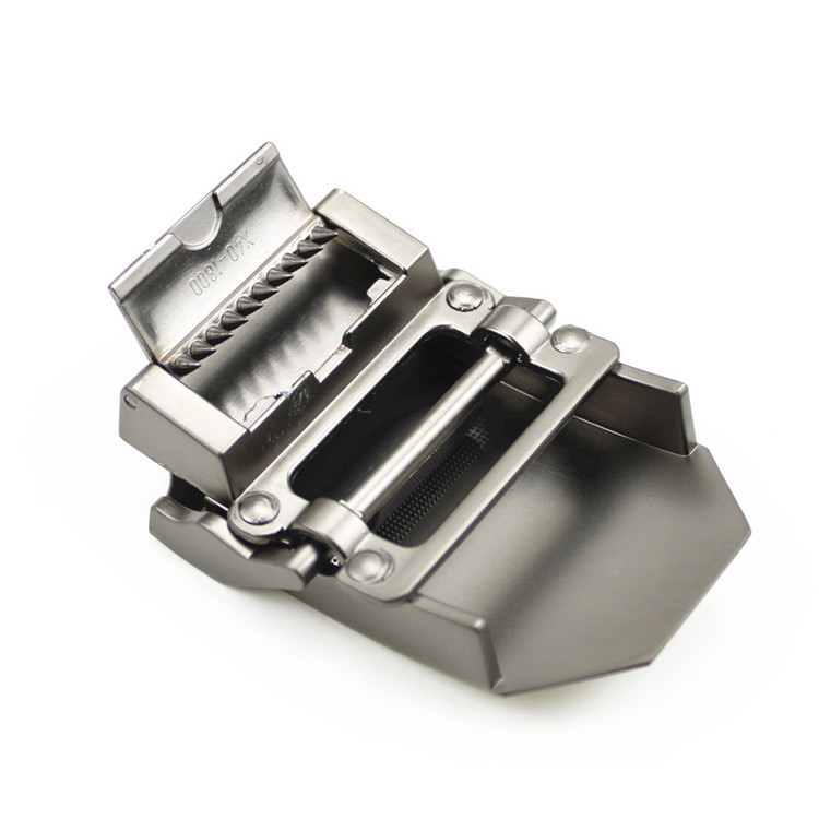 Factory Outdoor Automatic Buckle Fashion Leisure Ribbon Nylon Buckle Head Light Plate Pattern logo Belt Buckle