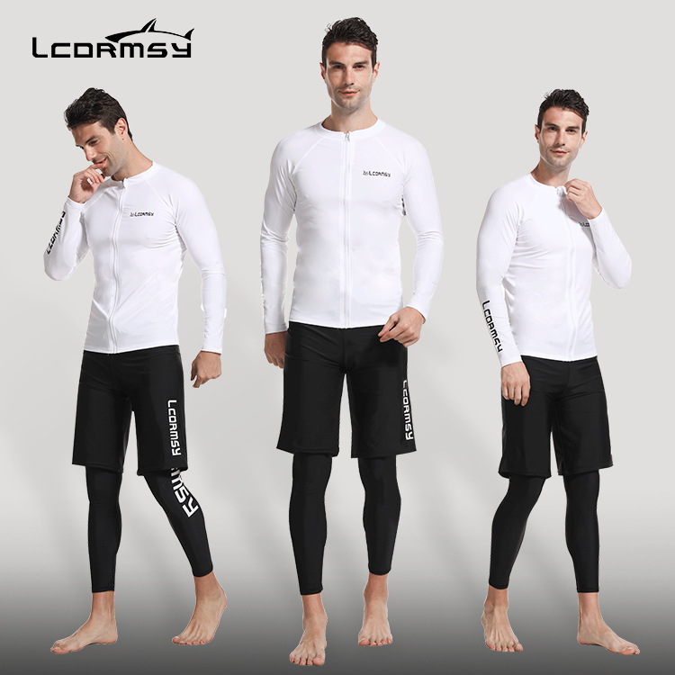 LCDRMSY/Korean diving suit diving suit men's split long sleeve swimsuit jellyfish suit surfing suit quick-drying sunscreen