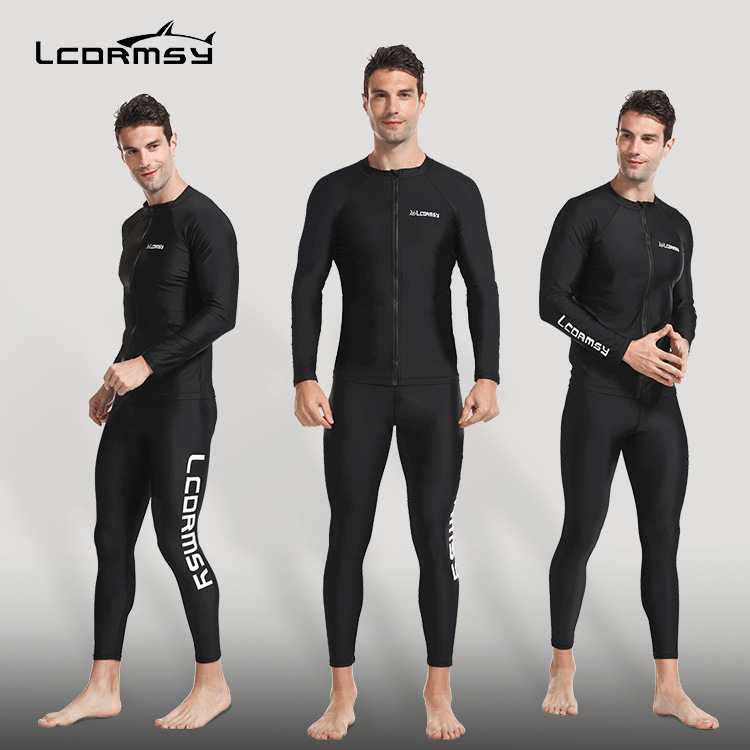 LCDRMSY/Korean diving suit diving suit men's split long sleeve swimsuit jellyfish suit surfing suit quick-drying sunscreen