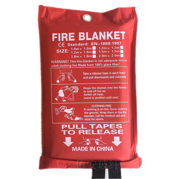 Cross-border 1m/1.5m/1.8m fire blanket wholesale high temperature insulation fire escape fire blanket manufacturers